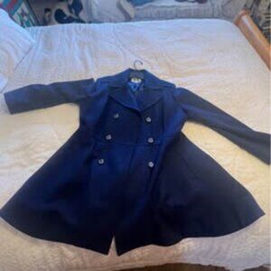 Anne Klein Navy Blue Double Breasted Coat XL